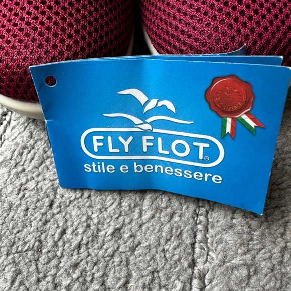 Beautiful Flyflot anti shock made in Italy slip on Burgundy clog size 35 EU 5 US - Picture 5 of 12